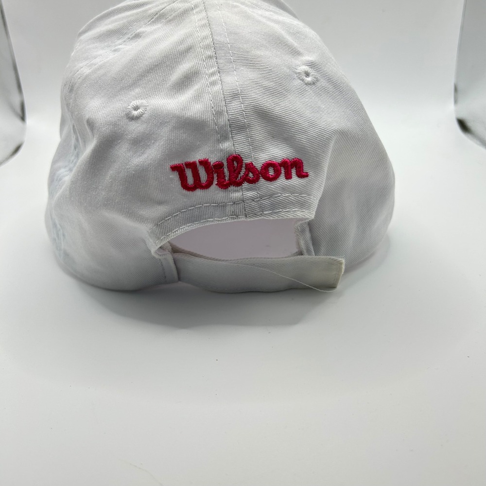 Wilson Hope Breast Cancer Awareness Baseball Cap White Pink Ribbon Adjustable - Picture 2 of 6